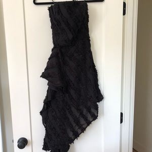 Black A line strapless dress